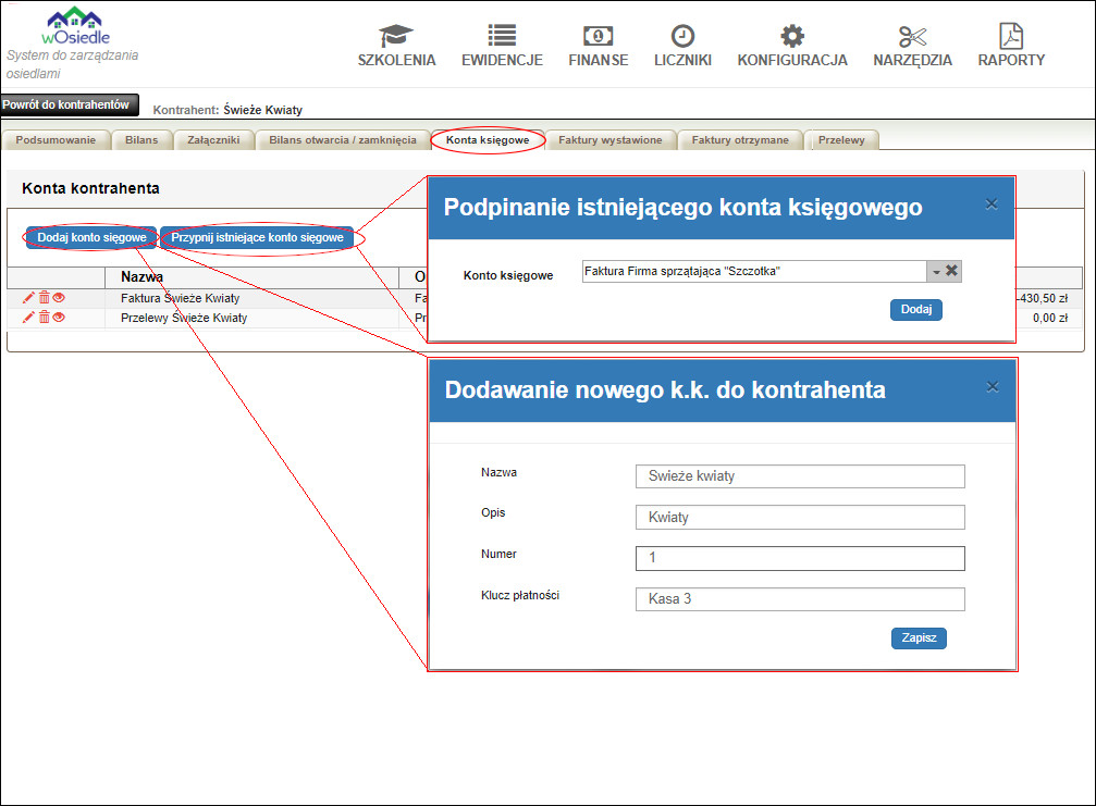 dodawanie kontrahenta księgowość