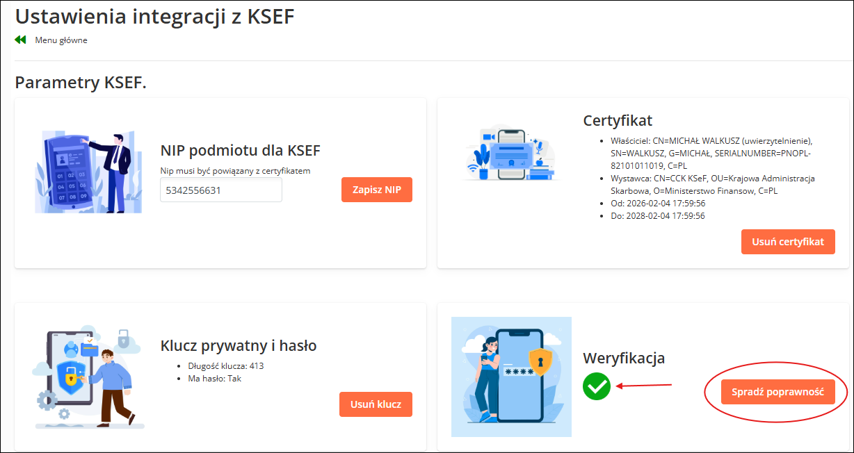 Weryfikacja KSeF